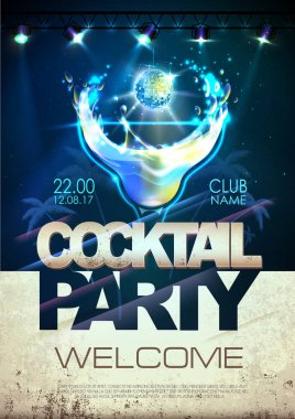 disko arka plan. kokteyl parti afişi