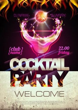 disko arka plan. kokteyl parti afişi