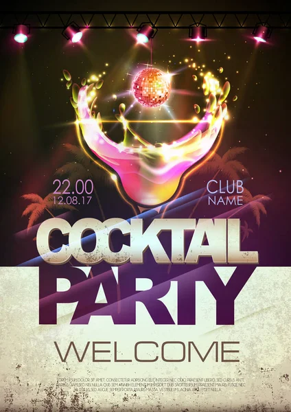 disko arka plan. kokteyl parti afişi