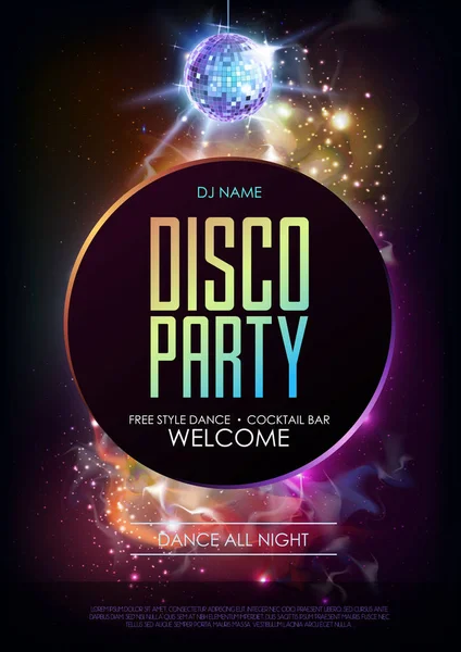 Disko topu arka plan. Disko parti poster açık alan arka plan üzerinde