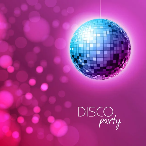 Μπάλα Disco Μπάλα Disco Ροζ Φόντο — Διανυσματικό Αρχείο