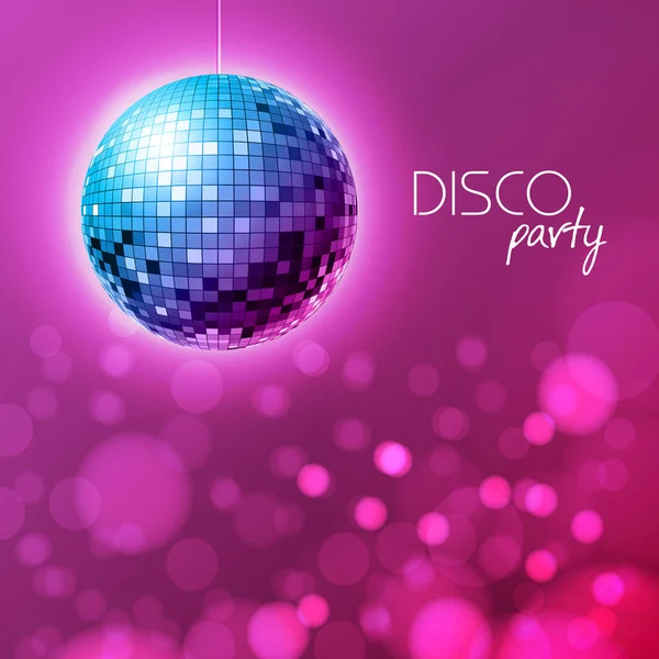 Boule Disco Boule Disco Fond Rose — Image vectorielle