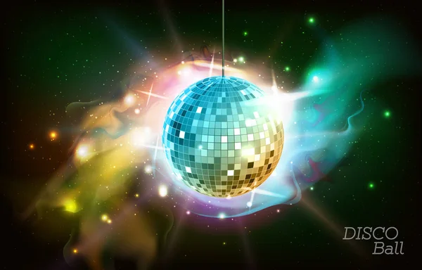 Disko Topu Açık Alan Arka Plan Üzerinde Bir Disko Topu — Stok Vektör