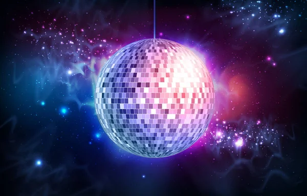 Disko Topu Açık Alan Arka Plan Üzerinde Bir Disko Topu — Stok Vektör