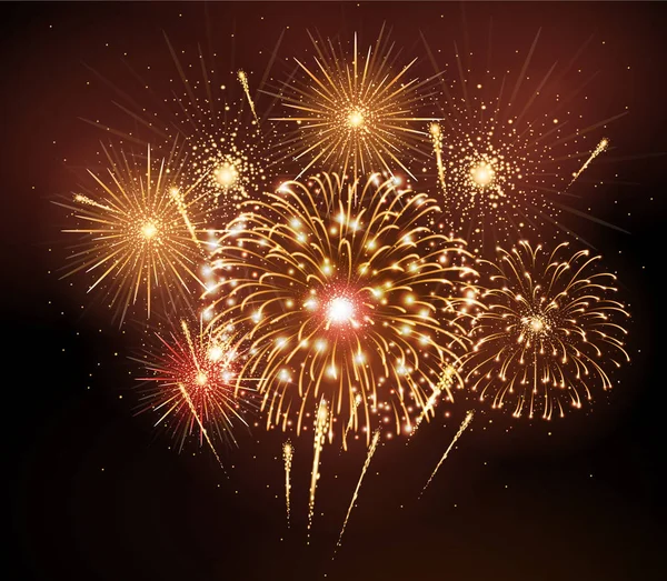 Vektor Feiertagsfest Goldenes Feuerwerk Unabhängigkeitstag — Stockvektor