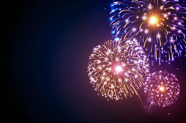 Vektor Holiday Fesztivál Színes Tűzijáték Függetlenség Napja — Stock Vector