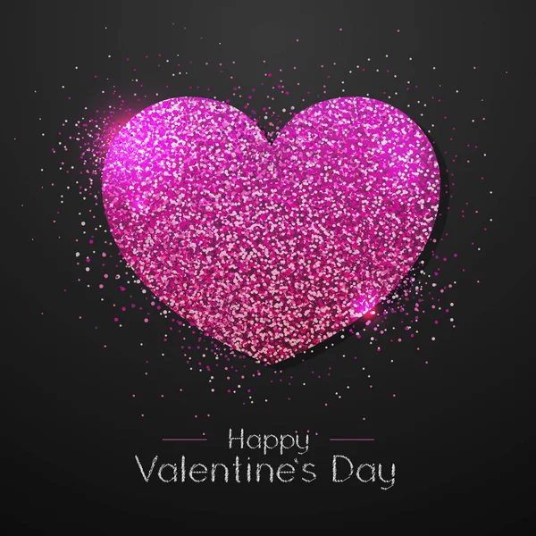 Happy valentines day background with love heart. Typgraphy greeting card design