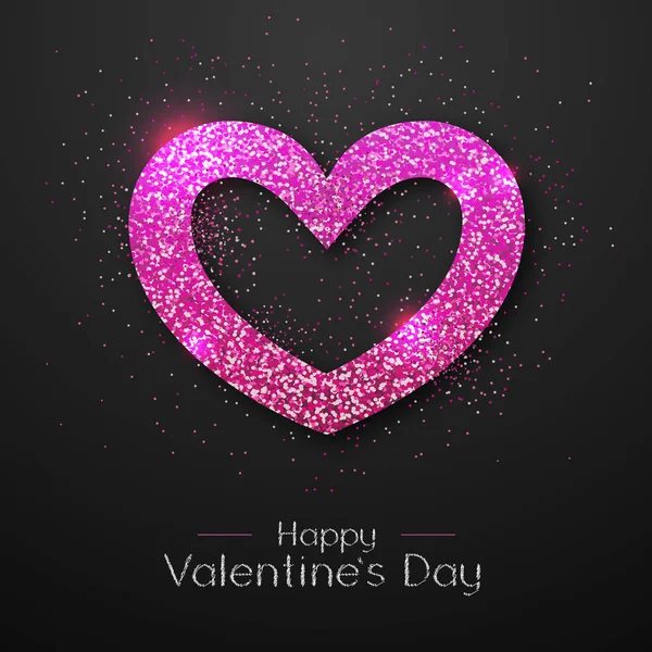 Šťastný Valentines Den Pozadí Láskou Srdce Typgraphy Pozdrav Card Design — Stockový vektor
