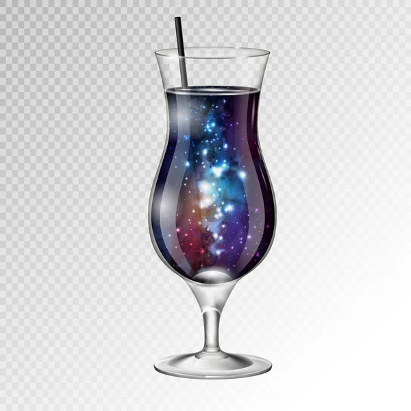 Illustration Vectorielle Verre Tequila Sunsire Cocktail Réaliste Avec Fond Espace — Image vectorielle