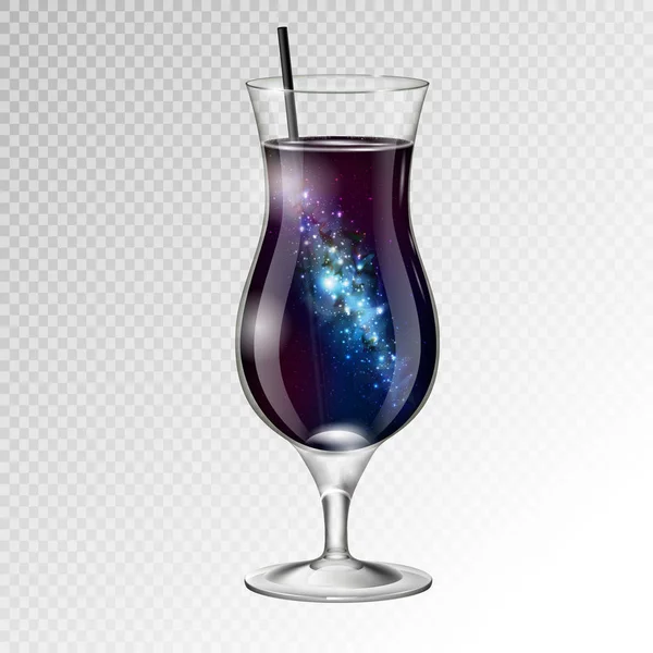 Vectorillustratie Van Realistische Cocktail Tequila Sunsire Glas Met Ruimte Achtergrond — Stockvector