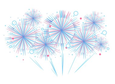 Vektör tatil havai fişek. Amerika'nın Bağımsızlık günü