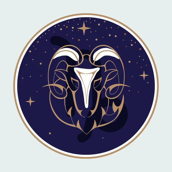 Magia Moderna Cartão Bruxaria Com Signo Zodíaco Astrologia Capricórnio Design — Vetor de Stock