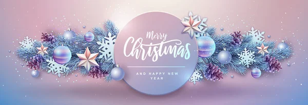 Feliz Navidad Feliz Año Nuevo Tarjeta Felicitación Fondo Navideño Con — Archivo Imágenes Vectoriales