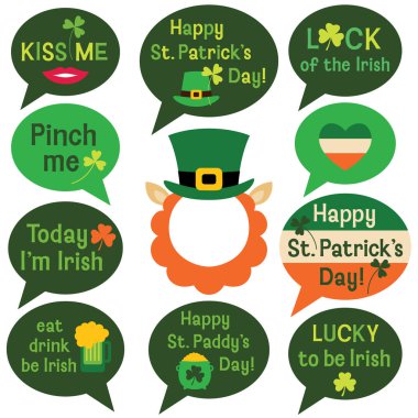 St Patricks Günü konuşma kabarcıkları ayarlayın