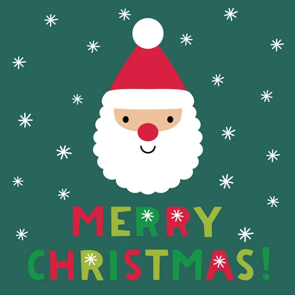 Cartão de Natal com Papai Noel — Vetor de Stock