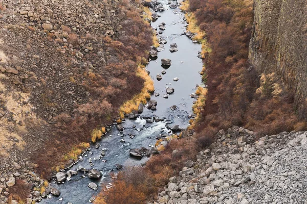 Oregon\'s Crooked River as seen from a bridge at Peter Skene Ogden State Park in Oregon.