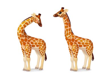 karikatür hayvan clipart vektör: zürafa