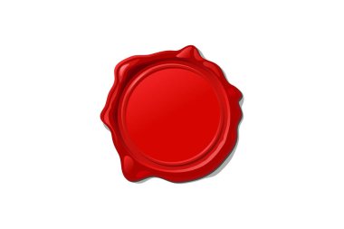 vektör izole balmumu mühür damgası şekli