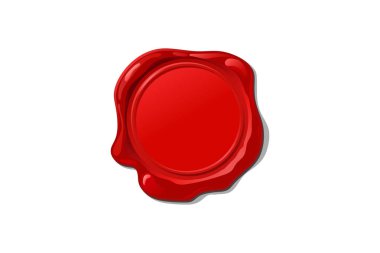 vektör izole balmumu mühür damgası şekli