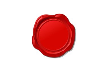 vektör izole balmumu mühür damgası şekli