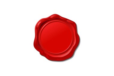 vektör izole balmumu mühür damgası şekli