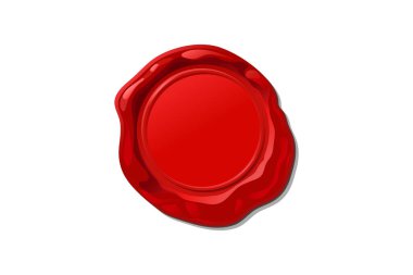 vektör izole balmumu mühür damgası şekli
