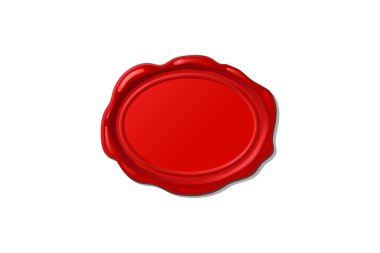 vektör izole balmumu mühür damgası şekli