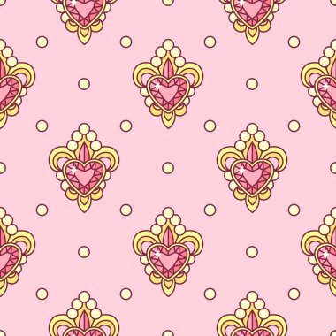 vektör seamless modeli küçük prenses kağıt sanat