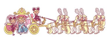 düz Cinderella taşıma küçük Kraliçe için vektör