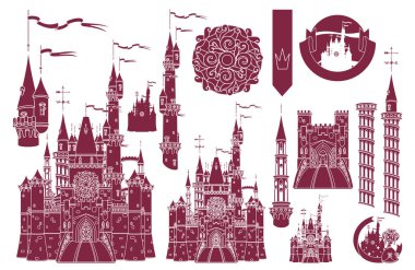 vektör sanat fairytale kale kale Sarayı set