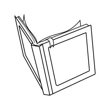 vektör açık kitap masal hikayesi