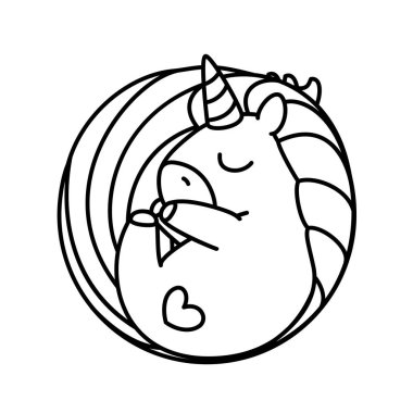 vektör bebek gökkuşağı tek boynuzlu at