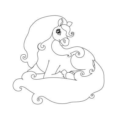 vektör çizgi karikatür hayvan clipart