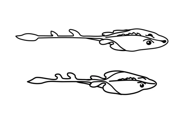 Linha vetorial desenho animado clipart animal — Vetor de Stock