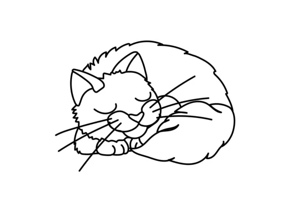 Vecteur ligne dessin animé animal clip art — Image vectorielle