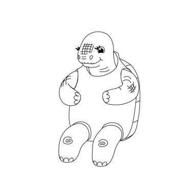 vektör çizgi karikatür hayvan küçük resim