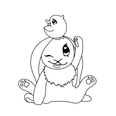 vektör çizgi karikatür hayvan küçük resim