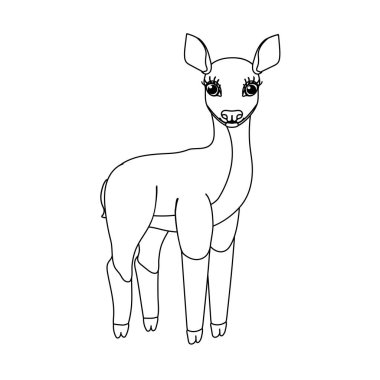 vektör çizgi karikatür hayvan küçük resim