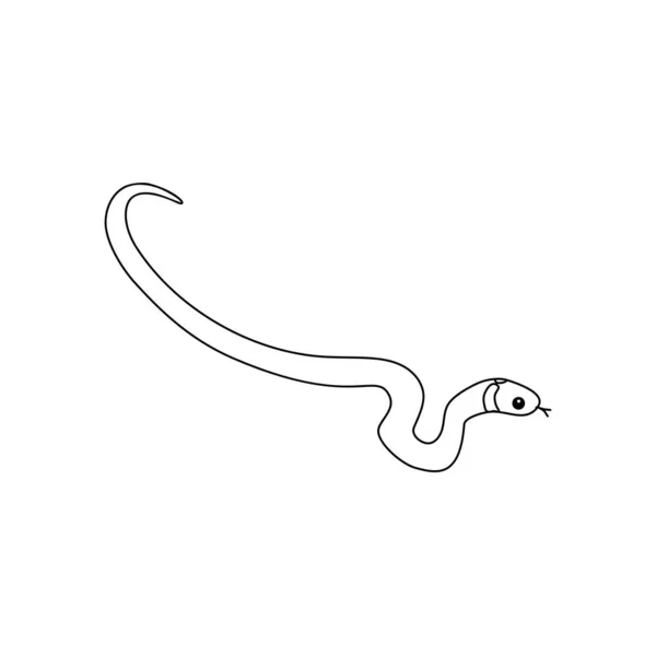 Linea vettoriale cartone animato animale clip art — Vettoriale Stock