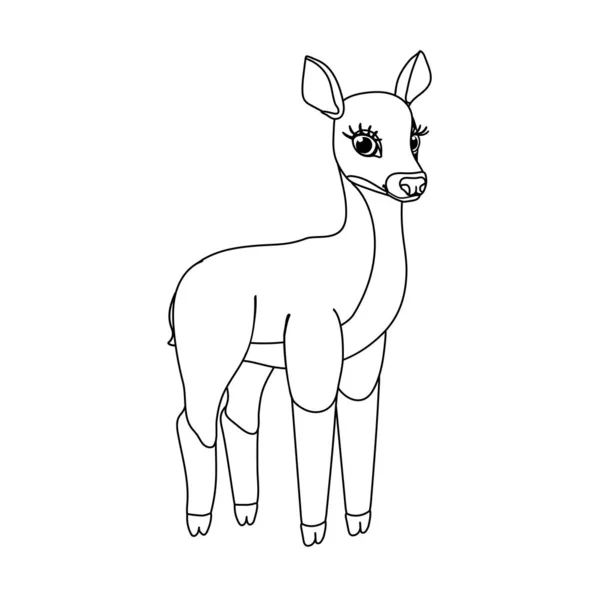 Vektor linje tecknad djur Clip Art — Stock vektor