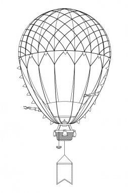 vektör aerostat sıcak balon