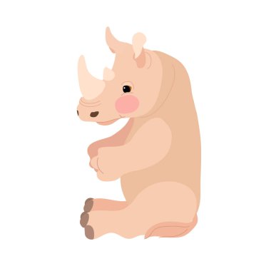 vektör düz karikatür hayvan küçük resim