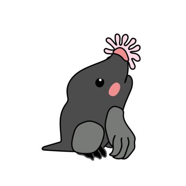 vektör scandi karikatür hayvan küçük resim