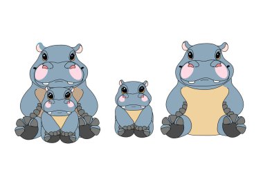 vektör scandi karikatür hayvan küçük resim