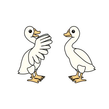 vektör scandi karikatür hayvan küçük resim