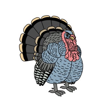 vektör scandi karikatür hayvan küçük resim