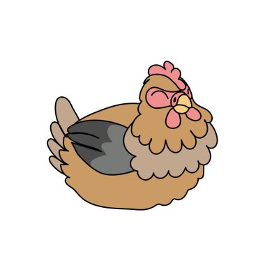 vektör scandi karikatür hayvan küçük resim