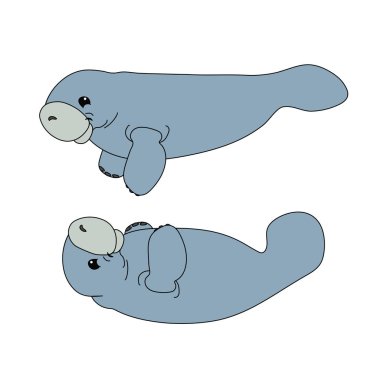 vektör scandi karikatür hayvan küçük resim