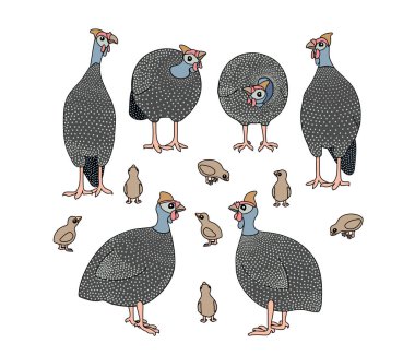 vektör scandi karikatür hayvan küçük resim