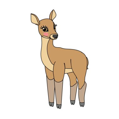 vektör scandi karikatür hayvan küçük resim